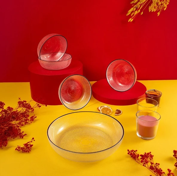 Fecra Loren 5'li Çerez Sunum Seti Siyah - 4