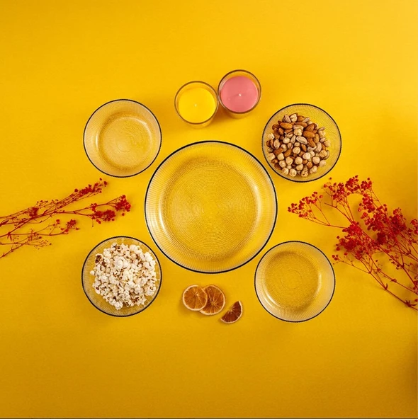 Fecra Loren 5'li Çerez Sunum Seti Siyah - 6