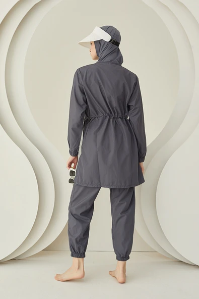 Antrasit Modern Tesettür Mayo - Resim 3