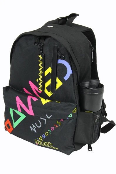 MUST 585059 Gamer Çift Cepli İlkokul Sırt Çantası-Siyah ürün görseli