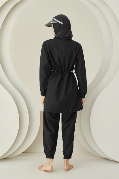 Siyah Modern Tesettür Mayo - Resim 2