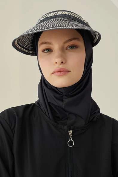 Siyah Modern Tesettür Mayo - Resim 3