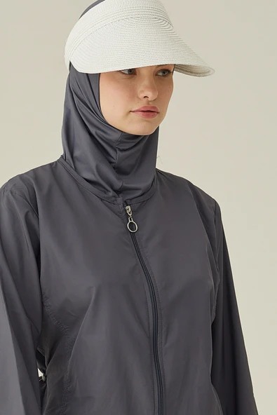 Antrasit Modern Tesettür Mayo - Resim 2