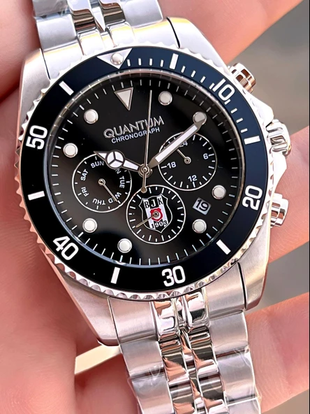 Quantum Beşiktaş Lisanslı İtalyan Tasarım Bileklik Hediyeli 10 Atm Taraftar Kol Saati EBJK1089.350 - Resim 4