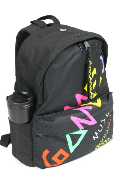 MUST 585059 Gamer Çift Cepli İlkokul Sırt Çantası-Siyah - Resim 3