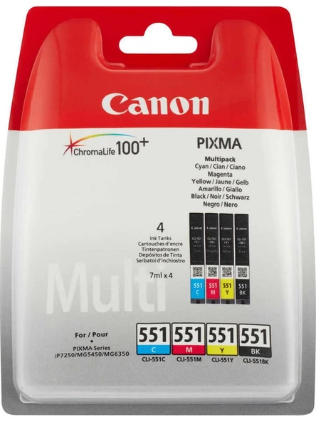Canon CLI-551/6509B009 Orijinal Kartuş Avantaj Paketi - Resim 2