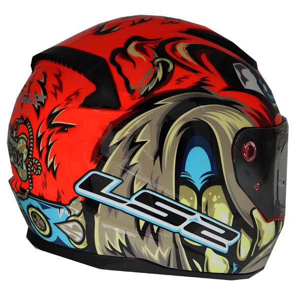 LS2 RAPID 2 SPOX KIRMIZI-GRİ KASK XXL - Resim 4