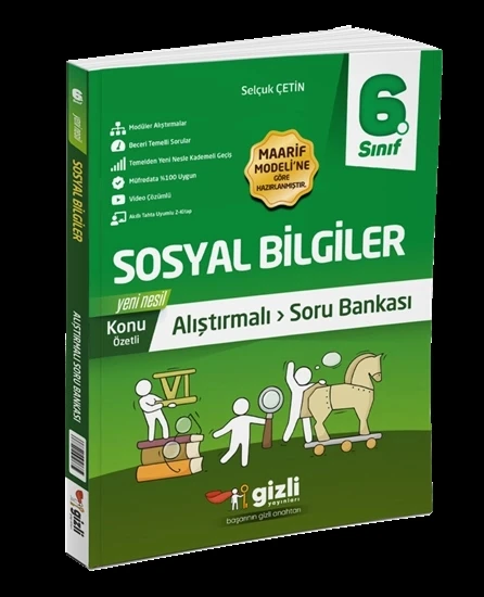 Gizli Yayınları 6. Sınıf Sosyal Bilgiler Alıştırmalı Soru Bankası Yeni ürün görseli