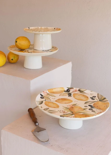 The Mia Limoncello Ayaklı Servis Tabağı 26 cm - Resim 5