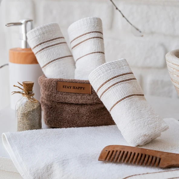 Schafer Home Daily 4 lü Havlu Seti 30x50 Cm-Kahverengi - 11