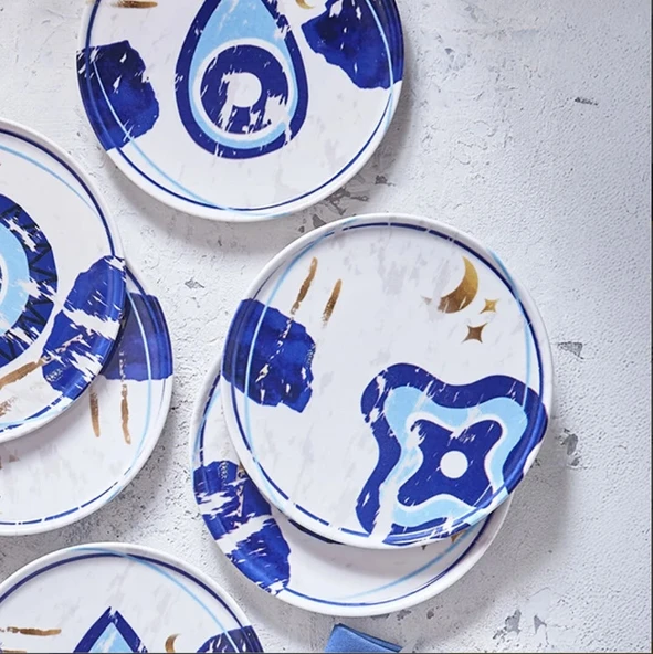 Fecra Teos 6 Parça Pasta Tabağı Seti - 3