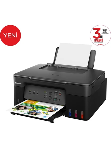 CANON G3430 Wi-Fi + Tarayıcı + Fotokopi Renkli Çok Fonksiyonlu Tanklı Mürekkep Püskürtmeli Yazıcı (Canon Eurasia Garantili) - 2