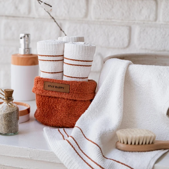 Schafer Home Daily 4 lü Havlu Seti 30x50 Cm-Kiremit - 2