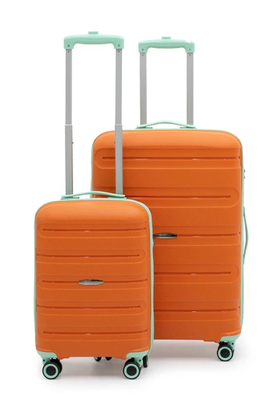 Artemis Polipropilen&Kırılmaz 2'li Valiz Seti Büyük&Kabin -Turuncu ürün görseli