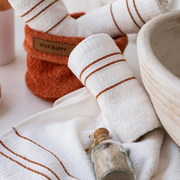 Schafer Home Daily 4 lü Havlu Seti 30x50 Cm-Kiremit - 11