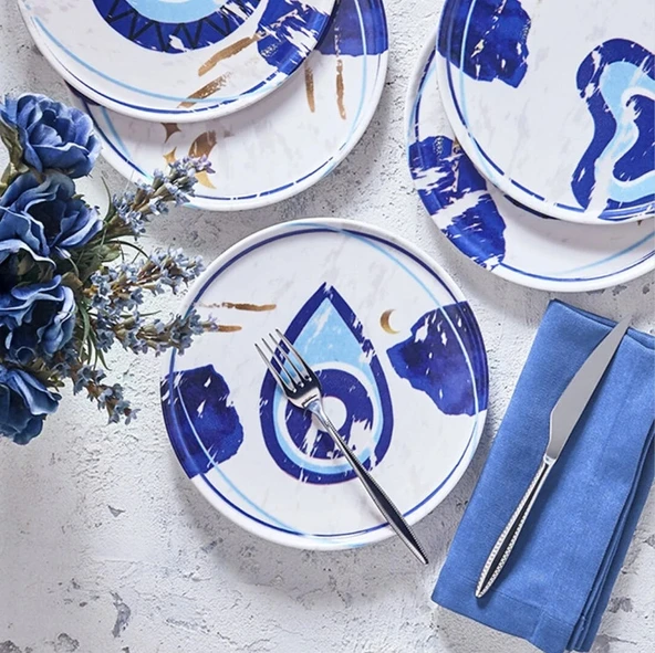 Fecra Teos 6 Parça Pasta Tabağı Seti - 2