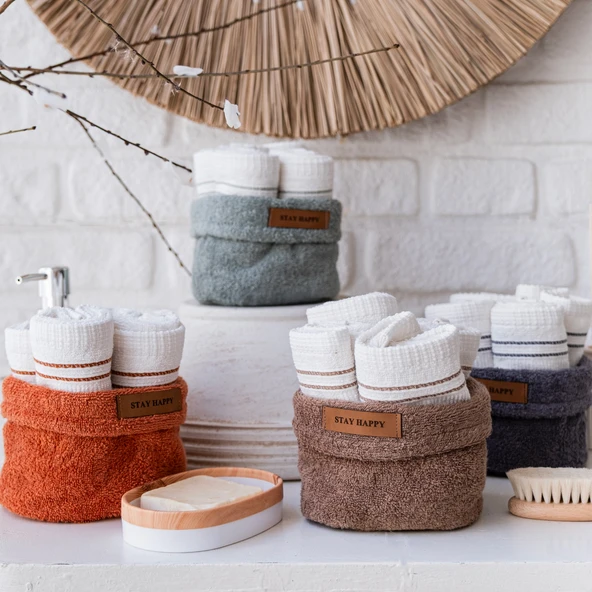 Schafer Home Daily 4 lü Havlu Seti 30x50 Cm-Kiremit - 12