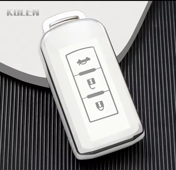 Mitsubishi Outlander Asx Lancer Pajero Eclipse Anahtar Kılıfı Beyaz-GÜMÜŞ 2.Resime Bakınız Lütfen ürün görseli