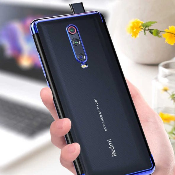 Xiaomi Mi 9T Kılıf Zore Dört Köşeli Lazer Silikon Kapak - 4