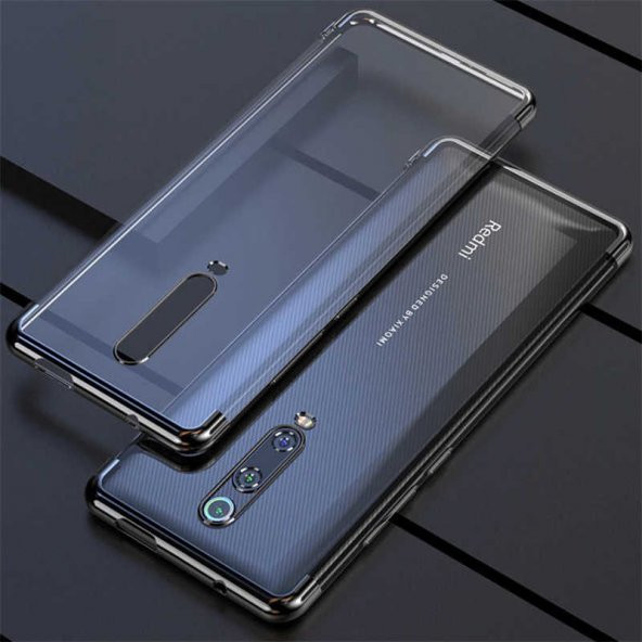 Xiaomi Mi 9T Kılıf Zore Dört Köşeli Lazer Silikon Kapak - 6