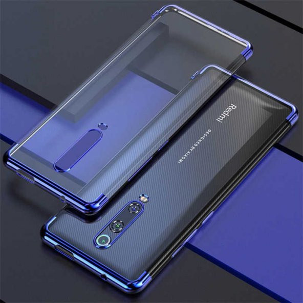 Xiaomi Mi 9T Kılıf Zore Dört Köşeli Lazer Silikon Kapak - 8
