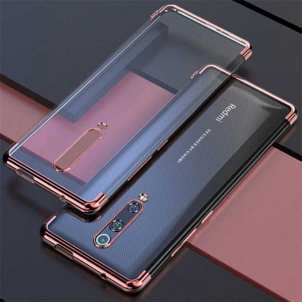 Xiaomi Mi 9T Kılıf Zore Dört Köşeli Lazer Silikon Kapak - 9