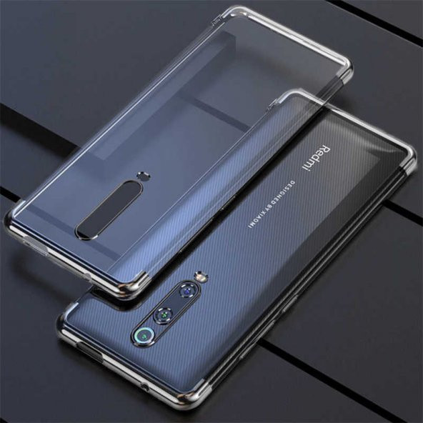 Xiaomi Mi 9T Kılıf Zore Dört Köşeli Lazer Silikon Kapak - 10