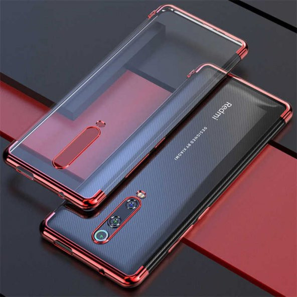 Xiaomi Mi 9T Kılıf Zore Dört Köşeli Lazer Silikon Kapak - 11
