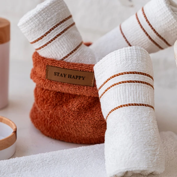 Schafer Home Daily 4 lü Havlu Seti 30x50 Cm-Kiremit - 10