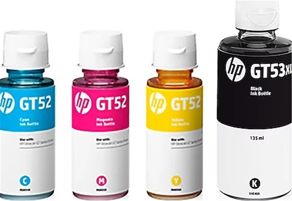 HP 1VV21AE+M0H54A+M0H55A+M0H56A GT53XL+GT52 Mürekkep Takım Seti ürün görseli 1