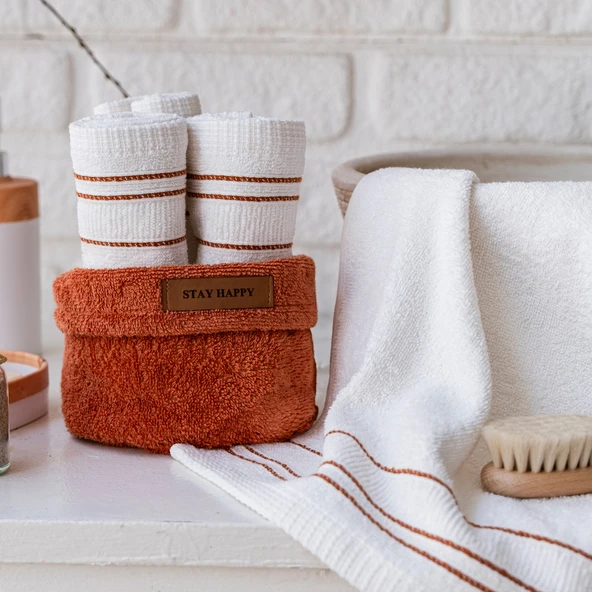Schafer Home Daily 4 lü Havlu Seti 30x50 Cm-Kiremit