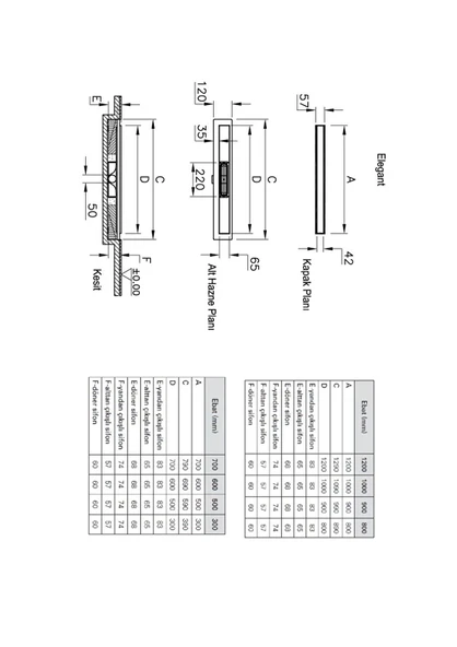 VitrA DK100  59980223000 050 Elegant P.Altın Yandan S H:60 - Resim 2
