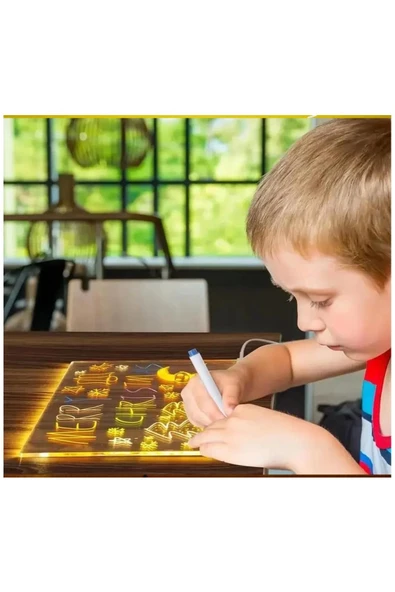 12 Inc Led Işıklı Çizim Tahtası Ayarlanabilir Stant Ve Kalemleri İle - Resim 2