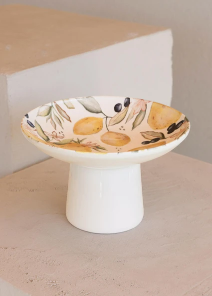 The Mia Limoncello Ayaklı Servis Tabağı 20 cm - Resim 2