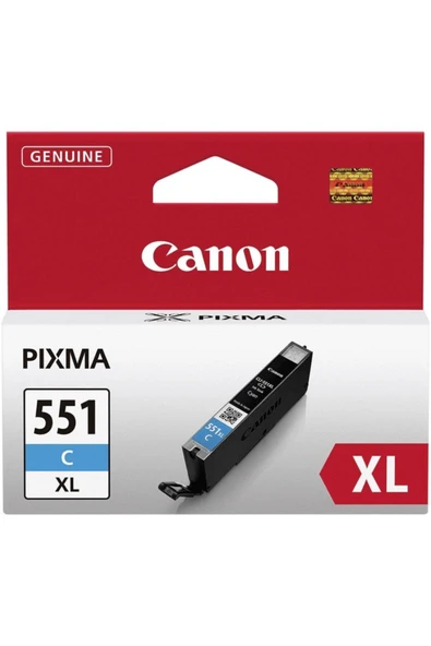 CANON Cli-551xl C Cyan Mavi Yüksek Kapasiteli Mürekkep Kartuş Ip7250 Mx925 ürün görseli 1