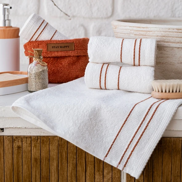 Schafer Home Daily 4 lü Havlu Seti 30x50 Cm-Kiremit - 7
