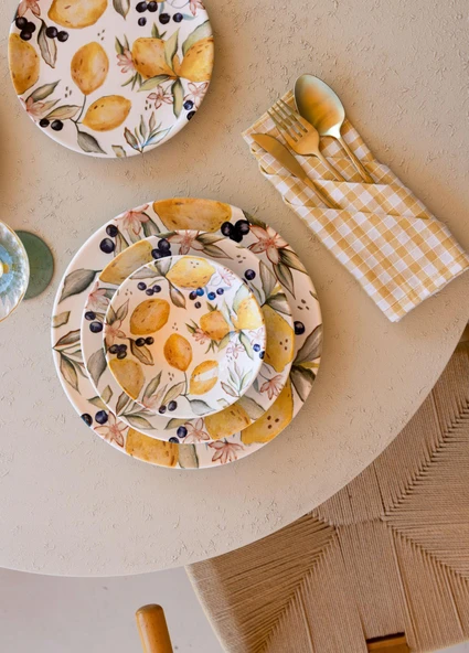 The Mia Limoncello Yemek Tabağı 6lı Set 20 cm - Resim 6