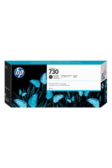 HP P2V73A (730) FOTOĞRAF SİYAHI 300 ML GENIS FORMAT MUREKKEP KARTUSU - Resim 2