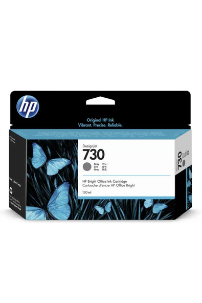 HP P2V66A (730) 130 ml Gri DesignJet Kartuş ürün görseli 1