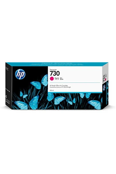 HP 730 Magenta Kırmızı 300 ml Plotter Kartuşu P2v69a ürün görseli 1