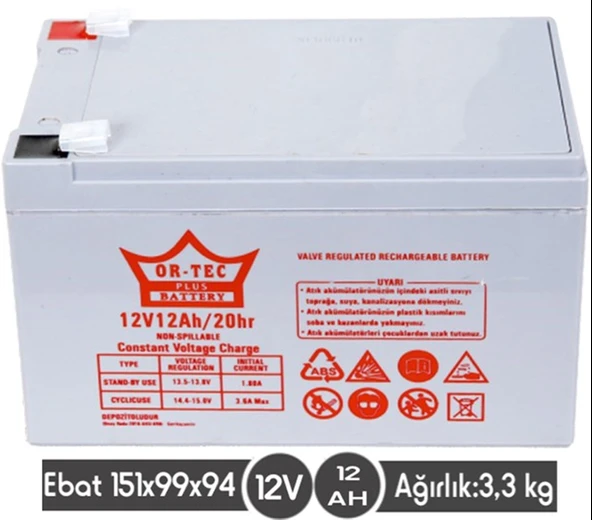 12 V 12 AHM KURU AKÜ - 2