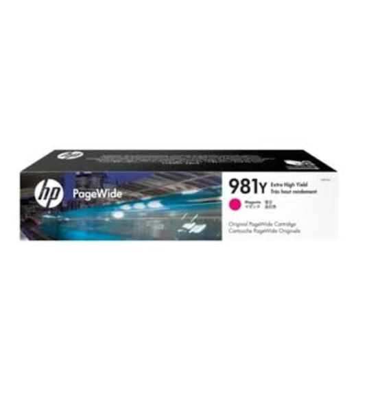 HP 981Y L0R14A Kırmızı Orjinal Kartuş-PageWide Color 556 2022 TARİHLİ - 1