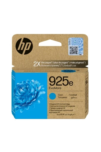 HP 925e Cyan Mavi Kartuş 4k0w0pe ürün görseli 1