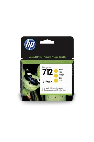 HP 3ed79a 712 Designjet Sarı 3'lü Paket 29 Ml ürün görseli 1
