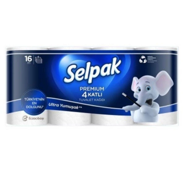 Selpak 16'lı Tuvalet Kağıdı Premium 4 Katlı