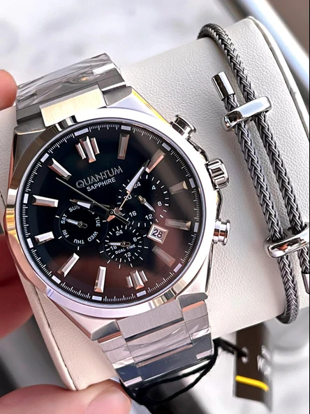 Quantum  İtalyan Bileklik Setli 2 Yıl Garantili Suya Dayanıklı Çelik Kordon Renk Atma Yapmaz VS.BLKT.0569 ürün görseli