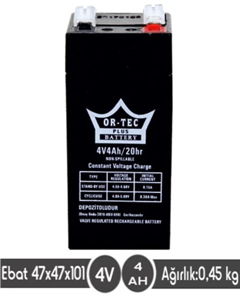 4 V 4 AHM KURU TİP AKÜ