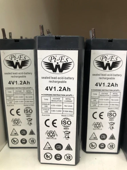 4 V 1,2 UZUN AHM KURU TİP AKÜ