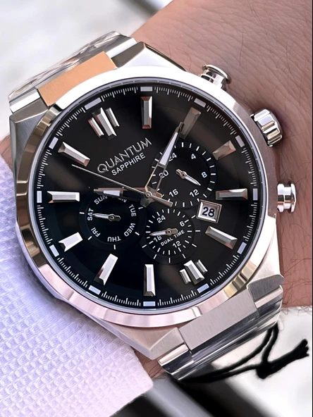 Quantum  İtalyan Bileklik Setli 2 Yıl Garantili Suya Dayanıklı Çelik Kordon Renk Atma Yapmaz VS.BLKT.0569 - Resim 2