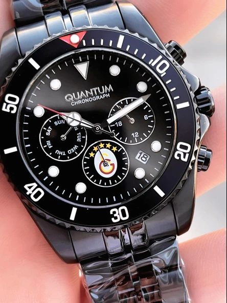 Quantum Galatasaraylı Lisanslı İtalyan Tasarım Bileklik Hediyeli 10 Atm Taraftar Kol Saati EGS1090.650 - Resim 4